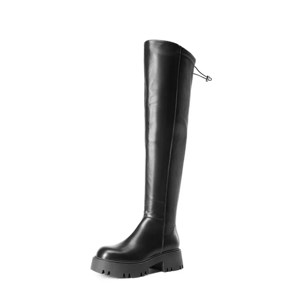 Dream Pairs Black Over-the-Knee Boots Size 10